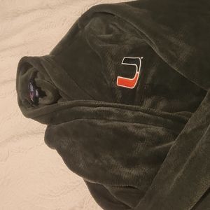 Long plush University of Miami Robe